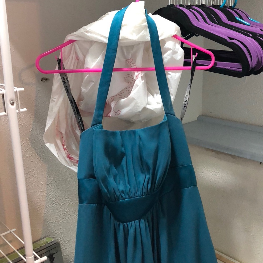 Teal Alfred Angelo bridesmaid dress